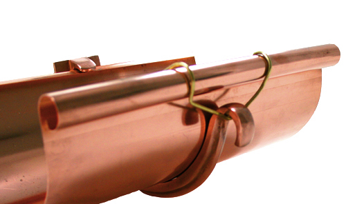 Single Curl Half Round Copper Gutter Hanger
