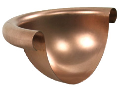 spherical, quarter round, copper end cap