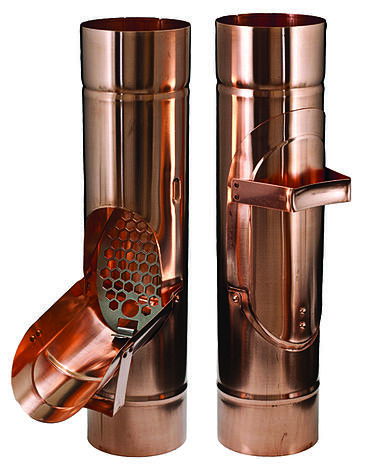 Copper Downspout Cleanout