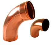 copper downspout elbows