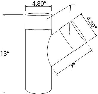 Y PIPE 5 in DWG
