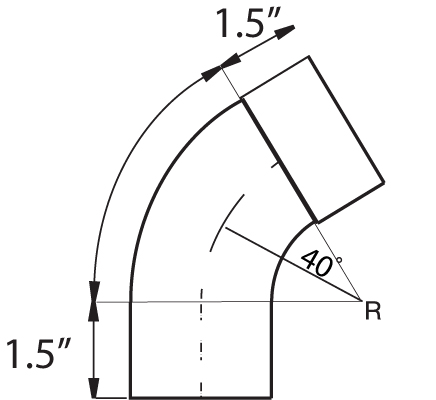 40 degree elbow dwg