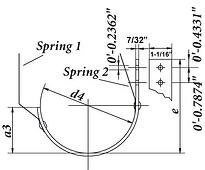 half round gutter hanger DWG