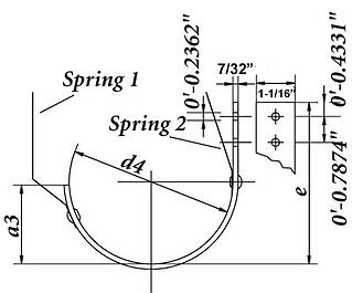 half round gutter hanger DWG