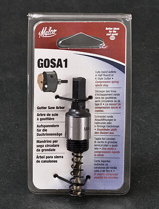 gutter hole saw arbor