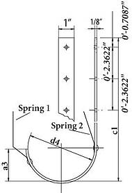 roof mounted gutter hanger DWG