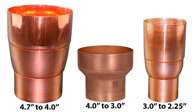 Copper Downspout Reducers