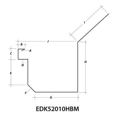 EDK52010HBM HIGH BACK BOX GUTTER