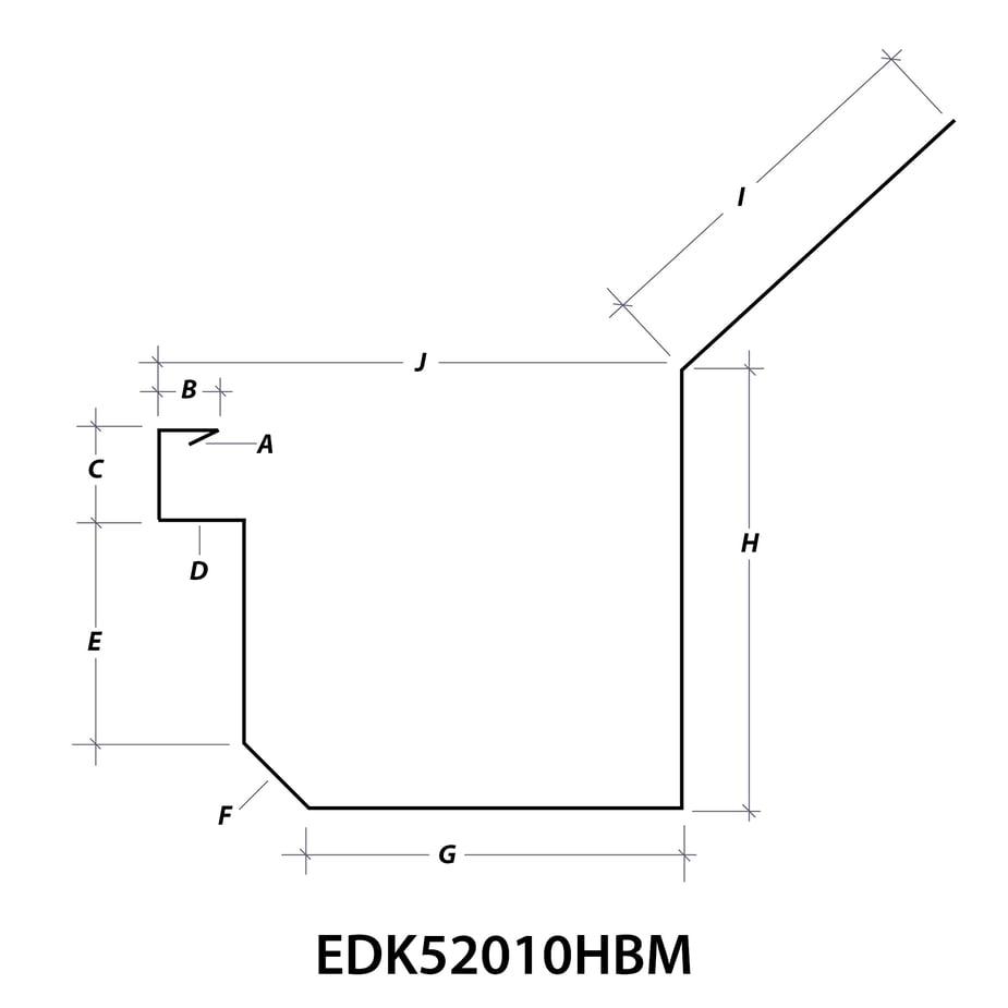 HIGH BACK MODERN K STYLE BOX GUTTER EDK52010HBM