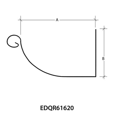 Quarter Round Gutter EDQR61620